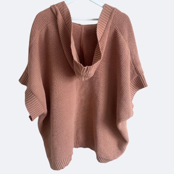 Aerie Tan Hooded Poncho - Picture 2 of 2